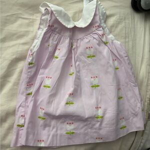 Floral Sleeveless Dress with Peter Pan Collar jacadi pink